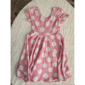 Wild Rich Kids Twirl Pink Polka Dot Dress Girls Size 11- 12